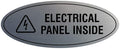 Signs ByLITA Oval Electrical Panel Inside Sign (Brushed Silver) - Small 2 Pack