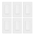ELEGRP Dimmer Switch, Digital Dimmer Light Switch for LED Lights 150W, INC/HAL 450W, Single Pole LED Dimmer Switch, Needs Neutral Wire, Wall Plate Included, UL Listed, 6 Pack, Matte White