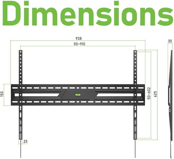 Ultra Slim Flush TV Wall Mount Bracket for Samsung S95F Series OLED 4K Smart QN55S95FAFXZA 55Inch - 1.2" Low Profile, Industrial Grade 165lbs, Easy Installation