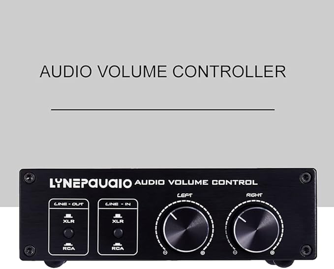 QIUNI Passive Volume Controller with Fully-Balanced & Single-Ended Mode XLR & RCA Interface for Home Stereo System Pre-Amplifier Speaker