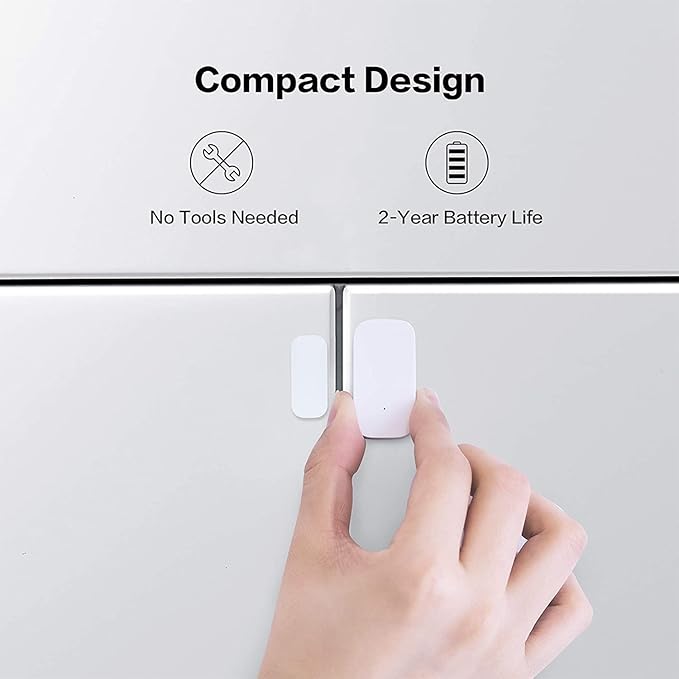 Aqara Zigbee Door and Window Sensor 3 Pack, Wireless Mini Contact Sensor, Home Automation, Requires Aqara Hub, Zigbee Connection, Kid Safety, Compatible with Apple HomeKit, Alexa, Works with IFTTT