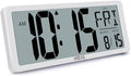 Large Digital Wall Clock, Electronic Alarm Clocks for Bedroom, Count Up & Down Timer, Battery Operated 14.17 Inch Large LCD Screen with Time/Date/Temperature Display