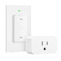 DEWENWILS Remote Control Outlet Wireless Wall Mounted Light Switch, Electrical Plug in On Off Power Switch for Lamp, Fan, Household Appliance, No Wiring, 100 Feet RF Range, Programmable
