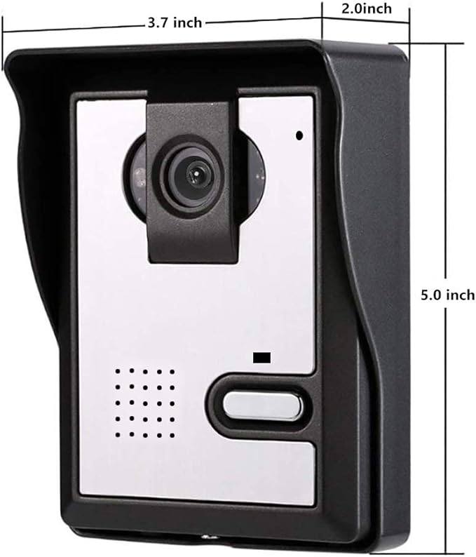 AMOCAM Video Door Phone System, 4.3 Inches Clear LCD Monitor Wired Video Intercom Doorbell Kits, IR Night Vision Outdoor Camera Door Intercom, Doorphone Telephone Style for Home Improvement