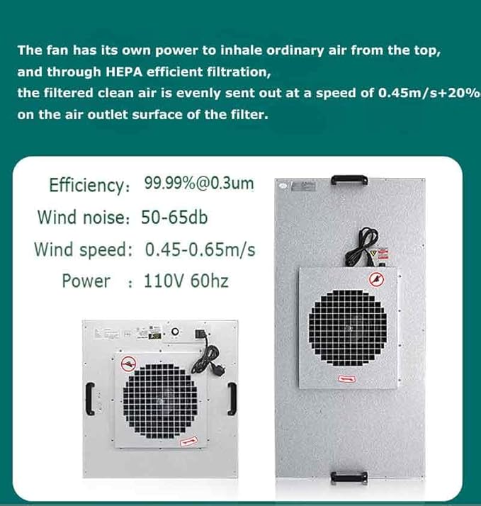 BEILOCKERY 110V Vertical Laminar Dust Free Workshop with HEPA Filter, 70.86"×23.62" Aluminum Air Flow Clean Bench, for Phone Repair Workshop, Laboratory Use