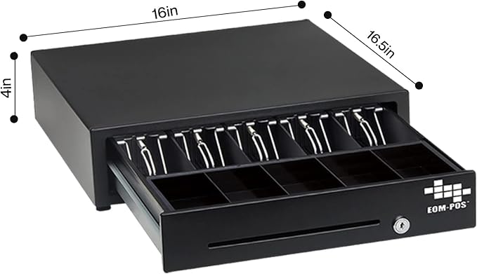 EOM-POS Heavy Duty Cash Register Drawer + Thermal Receipt Printer -for Windows Systems Only