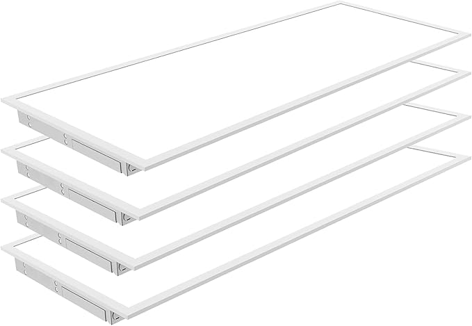 NUWATT 4 Pack 1x4 LED Panel for Drop-in Ceiling, 40W, 3000K Warm White, Super Bright 4400LM, 0-10V Dimmable Flat Backlit Lay in Fixture, Flicker Free Office Lights, 120V-277V, ETL Listed