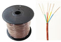 eastwire 18/6 250ft Thermostat Doorbell HAVC Heating Control Cable Wire, 100% Solid Copper Conductors CL2 ETL Listed, UV Resistant RoHS for Indoor/Outdoor Low Voltage Applications Use,Brown
