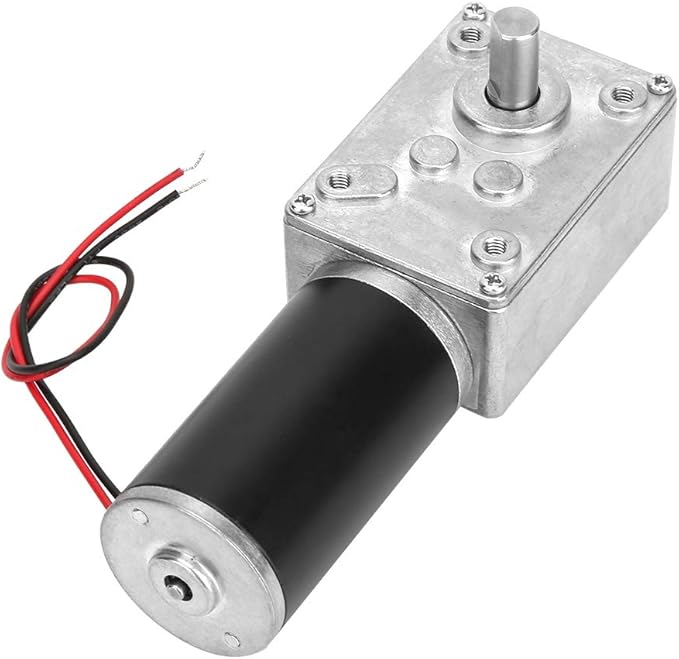 Reversible Gear Motor, 24V 8mm Shaft Gear Motor High Torsion Speed Reduce Electric Motor for Curtain Machine Advertising Equipment Window Opener Smart Device (500RPM)