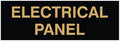 All Quality Basic Electrical Panel Sign - Fire Regulation Safety Compliance Sign - Black/Gold - Large (1 Pack)