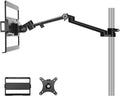 TARION Modular Desktop Arm Mount - 48cm / 19" Single Desk Stand with Tablet Holder & VESA Mount for Laptop Monitor 360° Adjustable - Compatible with 35mm Rod Lite Z Desktop - Titanrig Arm X