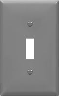 ENERLITES Toggle Light Switch Wall Plate, Size 1-Gang 4.50" x 2.76", Unbreakable Polycarbonate Thermoplastic, 8811-GR, Gray