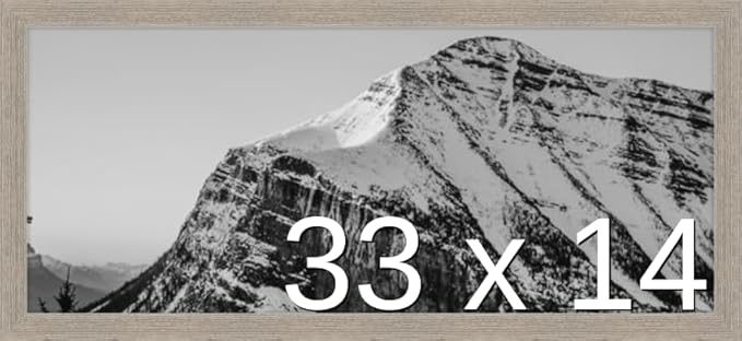Frame It Easy 33 x 14 Rustic Gray Wood Frame (Derby)