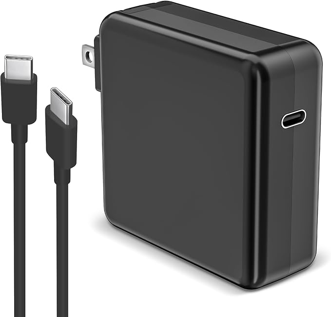 Mac Book Pro Charger, 61W/67W USB C Charger Power Adapter for MacBook Pro/Air 13/14 Inch, for MacBook 12 Inch,Included USB-C Charge Cable (6.6ft/2m) Black