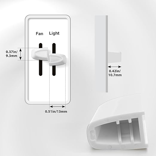 Hoolerry 2 Pcs Dimmer Switch Knob Dimmer Replacement Knob Compatible Replacement Set of Two Split for Compatible with Lutron Skylark Fan Speed & Light Control (White)