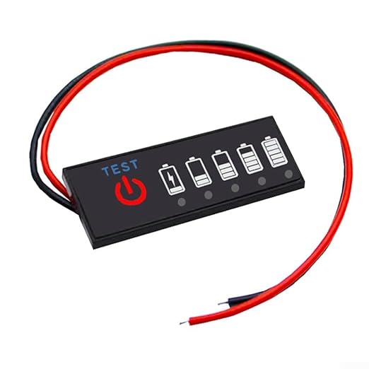 Compact 5S 18 5V 21V Battery Level Indicator with Ternary Lithium Display for Real Time Charge Monitoring on Lithium and Batteries