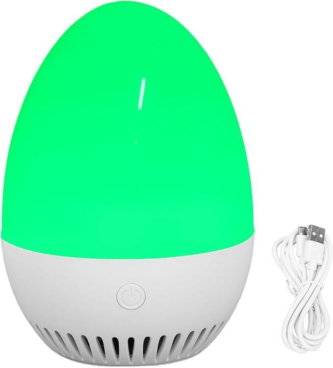 Smart CO2 Detector Air Quality Meter with WiFi Connectivity NDIR Sensor Real Time Monitoring for Home Office Indoor Spaces USB Rechargeable Egg Shaped Design