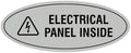 Signs ByLITA Oval Electrical Panel Inside Sign (Lt Gray) - Small
