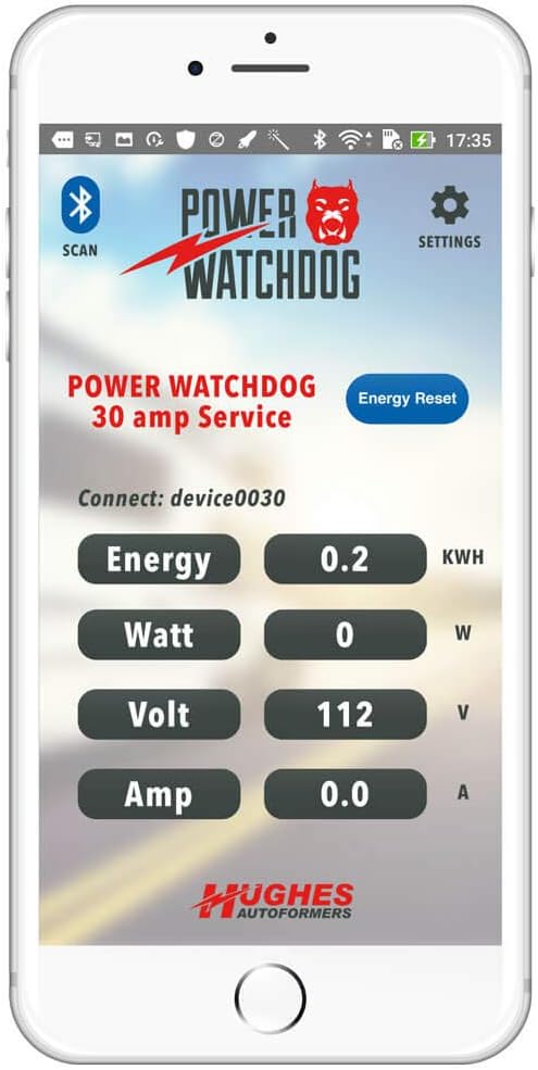 Power Watchdog Smart RV Portable Surge Protector 30 Amp - Patented Bluetooth Connectivity - Monitor Voltage/Amperage/Wattage - Replaceable Module - IP65 Water-Resistant