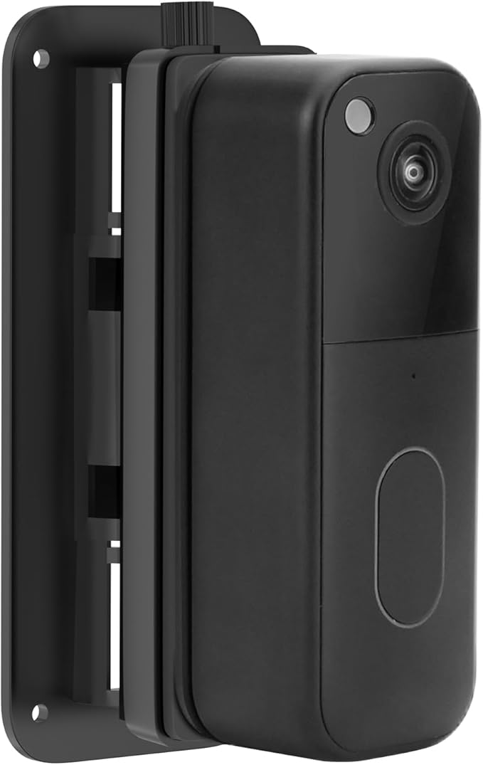 Adjustable (30°to 145°) Doorbell Camera Mount for Blink Video Doorbell/2nd Gen (newest model), No-Drill Mounting Kit Accessories for Blink Doorbell, Angle Mounting Bracket Wedge for Apartment, Renter