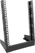 QiaoYoubang 8U Small Desktop Network Rack, 10 inch Mini Open Frame Desktop Cabinet for 10 inch Network, Servers, Audio, Video and Studio Equipment Free Standing Home Office Rack (8U)