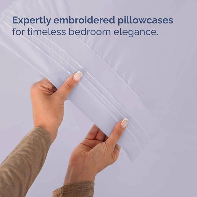Full XL Bed Sheet Set - 4 Piece Extra Long Extended Full XL Sheets - Soft, Breathable & Cooling - Fits 8" to 16" Mattress with Deep Pockets - 54" x 80" - Wrinkle and Fade Resistant - Light Lavender