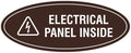 Signs ByLITA Oval Electrical Panel Inside Sign (Dark Brown) - Small