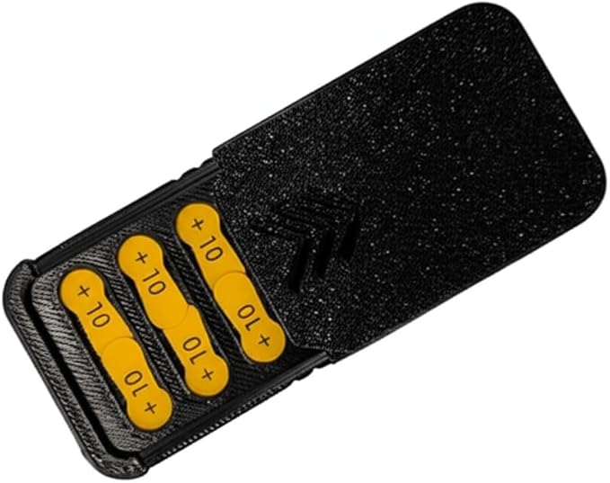 3BP - Size 10 Medium (6X) Hearing Aid Battery Case, New Slim Design Pocket Size Storage Container