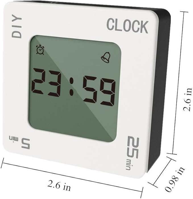 Timer, Creative Shaking Alarm Clock, 5, 25 and Any Minute Time Management Device, Kitchen Timer, Classroom or Meeting Timer, Sports Timer