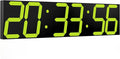 CHKOSDA Digital Wall Clock, Oversize Digital Clock with Auto Dimmer, Huge Countdown Timer with Remote Control, 27" Wide Led Display, 6 Digits, Wall Mount, Date and Temperature（Yellow）