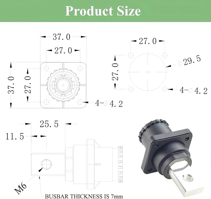 1 Set Battery Energy Storage Connector 350A 95mm² High Current HV Connectors Quick Plug Terminal Right Angle Plug and Socket IP67 Waterproof Power Adapter (Black, 350A)