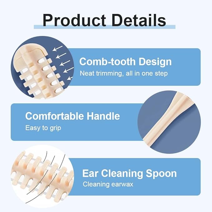 ROWPOZ 2-in-1 Nasal Hair Cutter, Durable Double Sided Trimmer Mini Nose Trimmer, Lightweight Nose Grooming Tool for Travel (A-12Pcs)