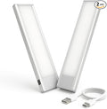 VST Rechargeable Drawer Lighting, Door Open Automatic ON/Off Light, Stick-ON LED Cabinet Light for Wardrobe Kitchen Basement Trunk Pantry Gun Safe (2 Pack, Warm Light - 3000K)