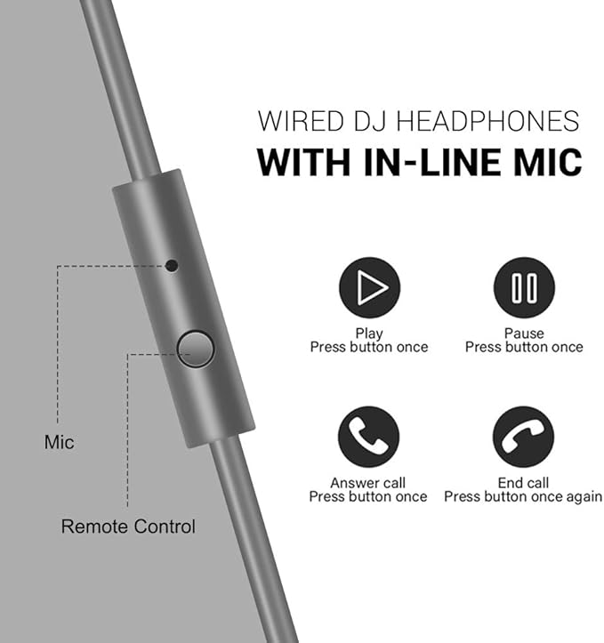 OneOdio Wired Over Ear Headphones Studio Monitor & Mixing DJ Stereo Headsets with 50mm Neodymium Drivers and 1/4 to 3.5mm Jack for AMP Computer Recording Podcast Keyboard Guitar Laptop - Grey