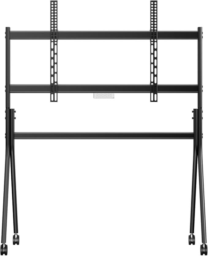Sylvox TV Floor Stand for 65-75 Inch TVs, Heavy Duty Rolling TV Stand Max Load 132LBS/60kg, Mobile TV Cart with Lockable Wheels, Universal Flat/Curved Screen Mount, VESA 200x200 to 1200x600mm
