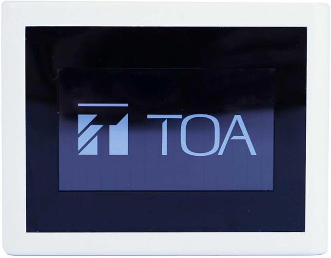 TOA M-800RC-AM D00 Remote Audio Control Panel; 4.3" Touch Screen; Input/Output Signal Routing; Volume Control; Direct Power Supply by Network Cable
