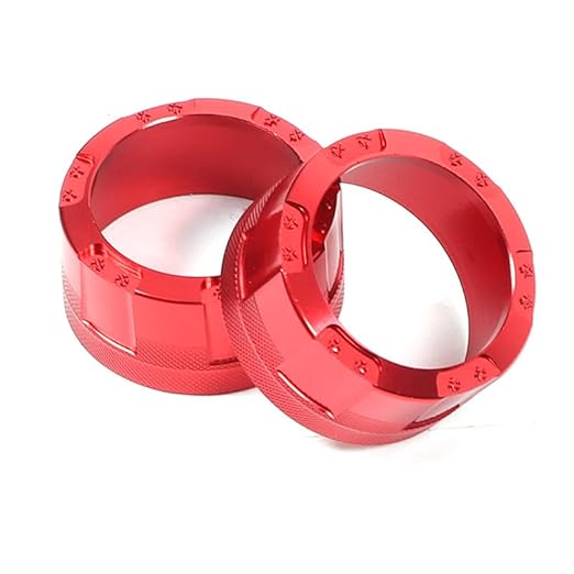 for Hummer EV Accessories Rear Air Conditioner Switch Button Knob Cover,Climate Control Knob Aluminum A/C Decal Trim Rings for Hummer EV SUV Truck 2024 2025+ (Mecha Model Red)