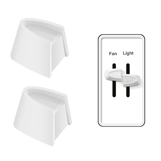 Hoolerry 2 Pcs Dimmer Switch Knob Dimmer Replacement Knob Compatible Replacement Set of Two Split for Compatible with Lutron Skylark Fan Speed & Light Control (White)