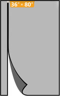 Yotache Left Right Side Opening Screen Doors with Magnets Fits Door Size 36 x 80, Reinforced Sewing Magnetic Mesh, Actual Screen Size 38" x 81" Black
