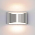 Aipsun Nickel Modern LED Wall Sconce Hardwired Indoor Wall Lights 1 Pack Up and Down Wall Mount Light for Living Room Bedroom Hallway Corridor Conservatory Warm White 3000K(with G9 Bulbs)