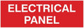 All Quality Basic Electrical Panel Sign - Fire Regulation Safety Compliance Sign -Red - Large (1 Pack)