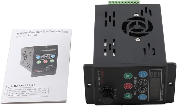 Cozyel AC 220V/0.75kw 1HP Variable Frequency Drive, 5A VFD Inverter Single-Phase to 3-Phase Frequency Converter for Spindle Motor Speed Control