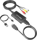 Kirzi Female RCA to HDMI Out Cable Converter Adapter with HDMI and RCA Cables, CVBS Composite AV to HDMI Converter