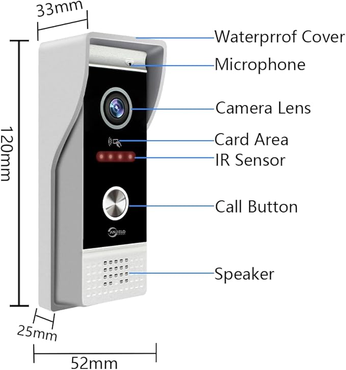 Video Doorbell Intercom System,10 Inches Touch Screen (Black) Video Doorbell Door Phone System,Support Remote Unlock, Dual-Way Intercom,Night Vision for Villa House Apartment (2-Camera + 2-Monitor)