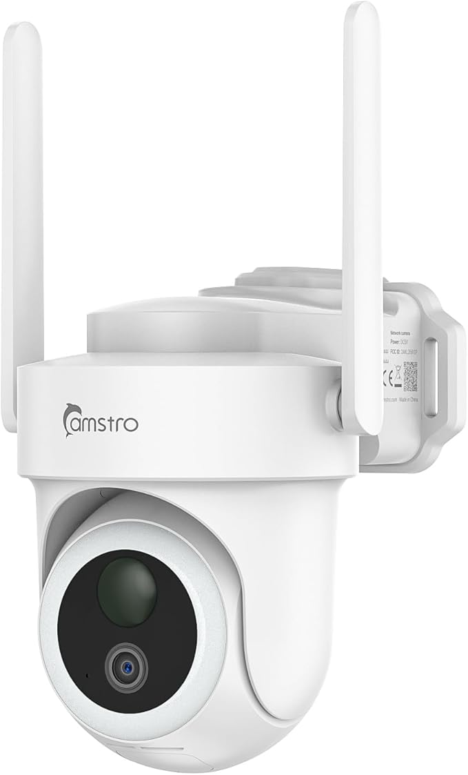 CAMSTRO 4K Security Cameras Wireless Outdoor, Solar Cameras for Home Security Battery-Powered, 360° Pan & Tilt, 3MP Color Night Vision, Two-Way Audio, Compatible with Alexa