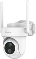 CAMSTRO 4K Security Cameras Wireless Outdoor, Solar Cameras for Home Security Battery-Powered, 360° Pan & Tilt, 3MP Color Night Vision, Two-Way Audio, Compatible with Alexa