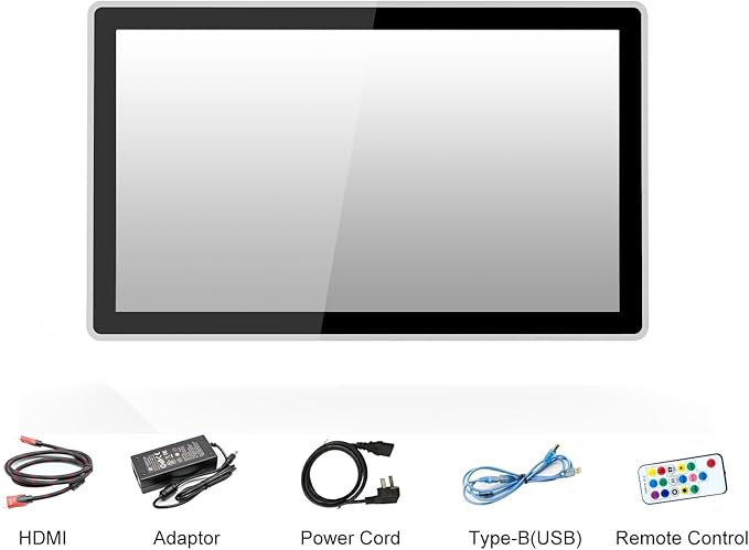 GreenTouch 23.8 Inch LED-Framed Touch Monitor Industrial LCD Monitor for Automated Information System, Gaming Machine