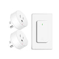 Greencycle Wireless Remote Control Outlet Plug Switch Kit,Remote Light Switches,On Off Outlet Switch for Lights,Lamps,Fans,300ft Long Range,No Wiring,15A 1500W,for Household Appliance,1SW+2Outlets