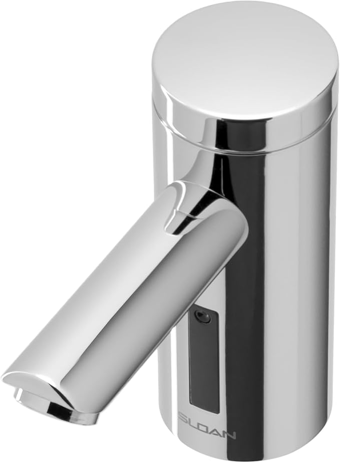 Sloan Optima EAF-200 Sensor Activated Touch-Free Faucet, Commercial Grade w/Mounting Hardware - 0.5 GPM Bluetooth, Hardwired Deck-Mounted Mid Body, Polished Chrome Finish, 3335055