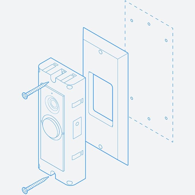 Doorbell Mounting Bracket Adapter Plate Compatible with Nutone M&S Intercom Ring and Similar Ring Doorbell Accessories Contains Hidden Screws Mount Video Door Bell Kits Black